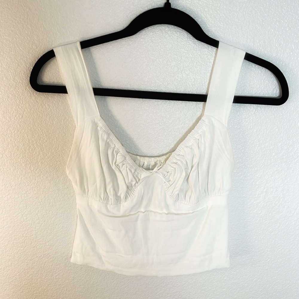 With Jean White Corset Top US Small